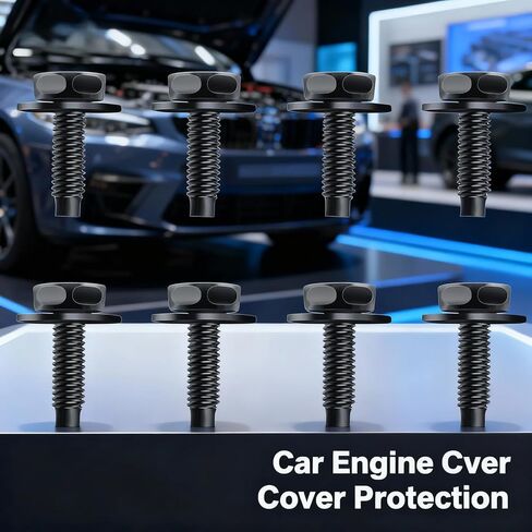 8 قطع M8-1.25 X 20 مم مسامير لوحة انزلاقية للسيارة، مسمار غطاء منزلق برأس سداسي من الفولاذ الكربوني، متوافق مع Toyota 4Runner/Tacoma/Tundra/Sequoia/FJ Cruiser، لـ 90080-11373 in Kuwait