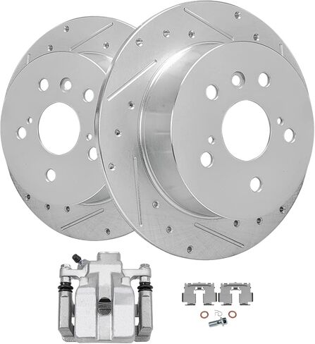 Detroit Axle - مجموعة الفرامل الأمامية لـ 07-10 نماذج Hyundai Elantra Sedan محفورة ومحفورة بالفرامل 2007 2008 2009 in Kuwait