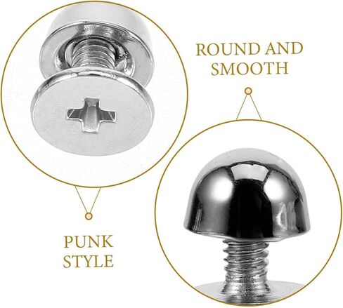 OSALADI 10Pcs Round Rivets Punk Studs for DIY Crafting Fashionable Decoration for Shoes Bags Clothing Durable and Safe Metal Spikes for Stylish Accessories in Saudi Arabia