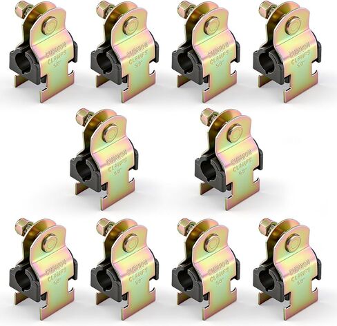 10 Pack Cushion Strut Clamp, Zinc-plated Pipe Clamp for Mounting Copper Piping, Pex Pipe, Cvpc Tubing, Easy Installation with Bolts and Nuts(5/8" Od) in Kuwait