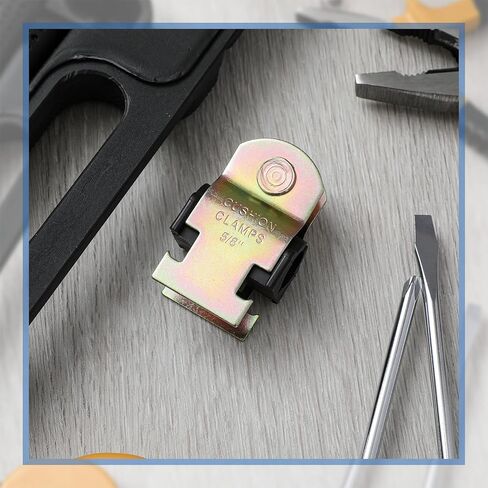 10 Pack Cushion Strut Clamp, Zinc-plated Pipe Clamp for Mounting Copper Piping, Pex Pipe, Cvpc Tubing, Easy Installation with Bolts and Nuts(5/8" Od) in Kuwait