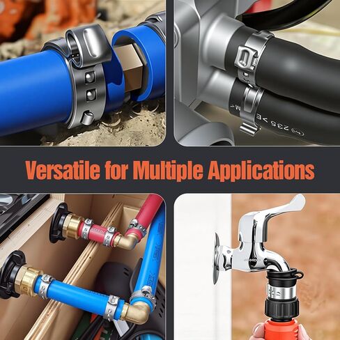 TRILINK 3/8" PEX Crimp Rings 120-Pack, 304 Stainless Steel Single Ear Cinch Clamp Rings, 3/8 Inch Leak-Proof Pinch Clamps Compatible with PEX Tubing & Standard Cinch Tools in Kuwait