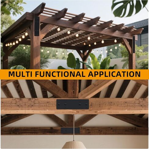 6pcs 10"x3" Straight Steel Flat Plates Metal Mending Plate Fixing Joining Bracket with Screws for Framing Pergolas, Repair House, Wood Furniture in Kuwait