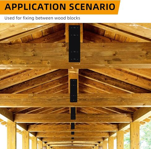 6pcs 10"x3" Straight Steel Flat Plates Metal Mending Plate Fixing Joining Bracket with Screws for Framing Pergolas, Repair House, Wood Furniture in Kuwait