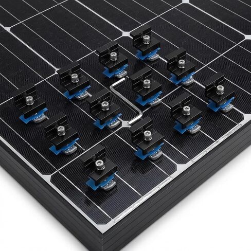 12 قطعة من مشابك نهاية الألواح الشمسية المصنوعة من الألومنيوم الأسود مقاس 30 مم/35 مم للتركيب القياسي، ودعامات التثبيت مع الأجهزة، للتركيب الشمسي على الأسطح المعدنية والقصدير والمسطحة والصفائحية in Kuwait