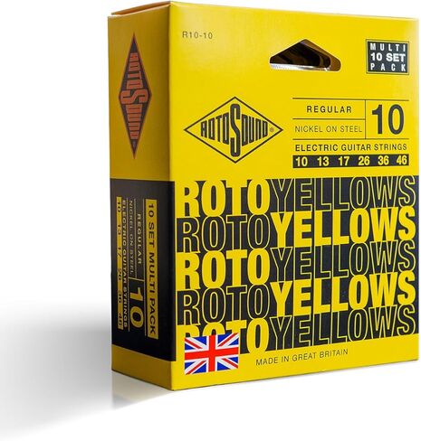 Rotosound R10-10 (Roto Yellows) Electric Guitar Strings 10 Pack in Saudi Arabia