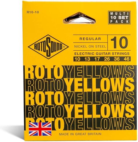 Rotosound R10-10 (Roto Yellows) Electric Guitar Strings 10 Pack in Saudi Arabia