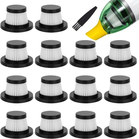 استبدال فلتر هيبا للمكنسة الكهربائية المحمولة كما يظهر على شاشة التلفزيون: مرشحات قابلة للغسل وإعادة الاستخدام مناسبة للمكنسة الكهربائية المحمولة اللاسلكية المدمجة (14 حزمة) in Kuwait