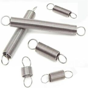 Heavy Duty Tension Spring, Metal Springs 10Pcs 304 Stainles Steel Cylindroid Helical Pullback Expand Tension Coil Spring WD 0.3mm(3mm-0.3mm*45mm) in Saudi Arabia