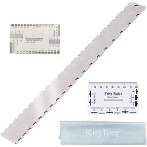 Guitar Neck Notched Straight Edge Luthiers Tool with String Action Ruler Gauge and Fritz Ruler for Gibson Fender and Most Guitar in Kuwait