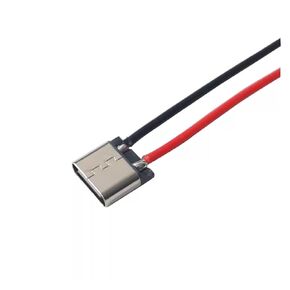 Fengpeng 2/5/10 قطعة USB-C مقبس شحن عالي التيار مع حلقة مطاطية 2Pin 4Pin مستقيم الأذن الجانب الأذن نوع C موصل أنثى مقاوم للماء (النوع 2،10 قطعة) in Kuwait