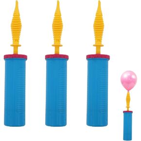 Balloon Pump Hand 3pcs Two-Way Dual Action -Balloon Hand Pump Manual Air Blower for Balloons for Latex, Aluminum Foil Balloons, Swimming Rings and Inflatable Mattresses (Blue Pink/1.9 * 10.8 Inches) in Kuwait
