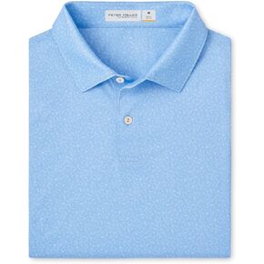 PETER MILLAR Men's Cottage Blue Featherweight Nautical Knots Polo XL in Kuwait