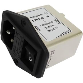 Single Phase AC 220V IEC Socket Type Power Filter Power Purification Anti-Interference FT110I-1/3/6/10-B(FT110I-10-B 10A) in Saudi Arabia
