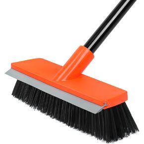 فرشاة سطح بمقبض طويل، مكنسة تنظيف الأرضيات ذات شعيرات خشنة، 55 بوصة في الهواء الطلق لإزالة الأوساخ والأوراق والثلج على السجاد والباحات والجراج والخرسانة in Kuwait