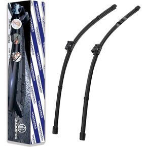 2 Wiper Blades OEM Quality Replacement for Chevy Silverado Avalanche Suburban, GMC Sierra Yukon, Mercedes-Benz SLK,SLC, Cadillac Escalade EXT ESV, Original factory wipers - 22"/22" Pinch Tab in Kuwait