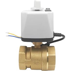 1PCS 1/2" 3/4" 1" 2" Manual Switch Ball Valve Brass 2-Wire Power Off Reset 8 N·m Torque Valve 220V 24V 12V(1/2",12VDC_Normally Closed) in Kuwait