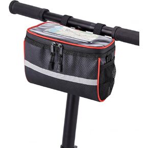 حقيبة إطار أمامي لمقود الهاتف للدراجة/الدراجة، سلة أمامية آمنة للدراجة مع حامل هاتف بشاشة تعمل باللمس للإغلاق in Kuwait