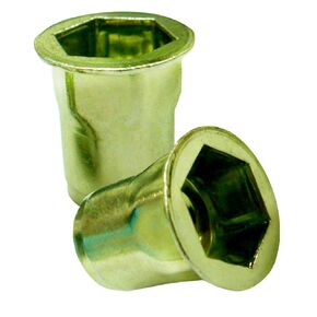 Threaded Inserts Rivet Nuts 25 Pack 10-24 Steel Half-Hex Body Insert Nut Rivnut Nutsert Threaded Rivets Insert RIV Nuts Rivet and Thread Threaded Rivet Nutsert Tool Super-Deals-Shop in Saudi Arabia