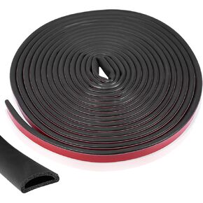 26FT 0.75 بوصة × 0.375 بوصة شريط ختم الباب على شكل حرف D، شريط إغلاق مطاطي على شكل حرف D EPDM ذاتي اللصق لباب المنزل، المرآب، عربة سكن متنقلة، شاحنة، سيارات، نافذة، قارب، فتحة بحرية in Kuwait