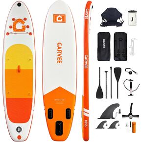 Inflatable Stand Up Paddle Board 10' 6" with Premium SUP Paddle Board Accessories, Wide Stable Design, Non-Slip Comfort Deck for Youth & Adults in Kuwait