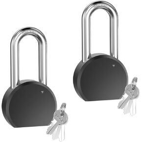 4 عبوات من أقفال الكروم غير اللامعة ذات المفاتيح على حد سواء، 2.5 بوصة (65 مم) قفل خارجي من الفولاذ الصلب عالي التحمل، تكبل فولاذي مقوى عالي الأمان للبوابات والأسوار ووحدات التخزين وصناديق الأدوات in Kuwait