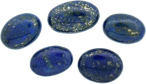 58.15 Carat 5 Oval Rich Color Pyrite Lapis Lazuli Cabochon T3A67/112825 in Saudi Arabia