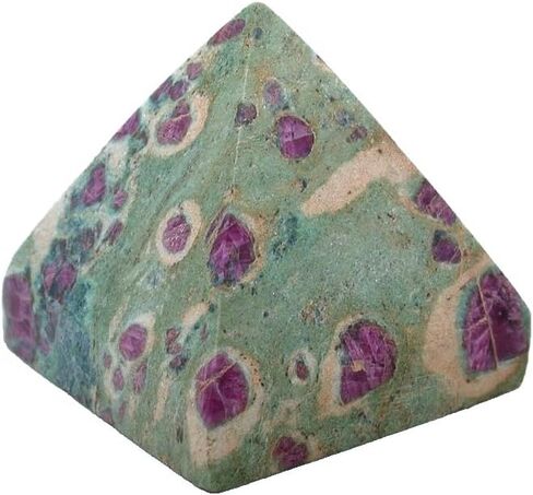 563.20 Carat 1 2/3 Inch Ruby Fuschite Zoisite Pyramid Gem RZP1/111925 in Saudi Arabia