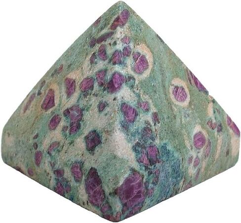 563.20 Carat 1 2/3 Inch Ruby Fuschite Zoisite Pyramid Gem RZP1/111925 in Saudi Arabia