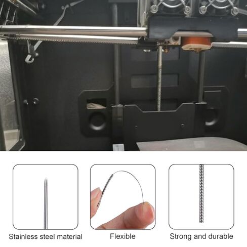 3D Printer Nozzle Cleaning Kit, 20pcs 10 Sizes Stainless Steel Nozzle Cleaner Needles Set for 3D Printer Filament Parts Accessories Unclog Tools (0.15/0.2/0.25/0.3/0.35/0.4/0.5/0.6/0.8/1.0mm) in Saudi Arabia