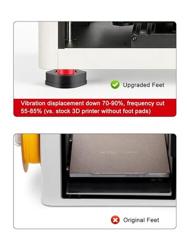 Upgraded 4PCS Anti-Vibration Feet for Snapmaker U1 3D Printer, Damping Pads Shock Absorption Feet, Heavy-Duty Stability & Noise Reduction in Kuwait