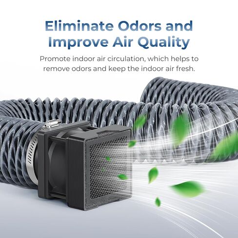 طقم تهوية قابل للتعديل من TOPCUBE مع مروحة عادم قوية وفلتر، مجموعة أنابيب عادم مثبتة مغناطيسيًا لحاوية الطابعة ثلاثية الأبعاد، تهوية فعالة، روائح العادم والدخان والغبار in Kuwait