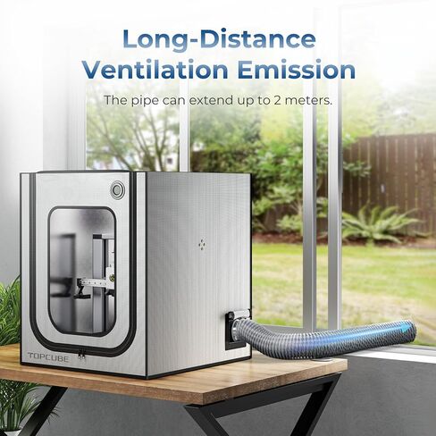 طقم تهوية قابل للتعديل من TOPCUBE مع مروحة عادم قوية وفلتر، مجموعة أنابيب عادم مثبتة مغناطيسيًا لحاوية الطابعة ثلاثية الأبعاد، تهوية فعالة، روائح العادم والدخان والغبار in Kuwait