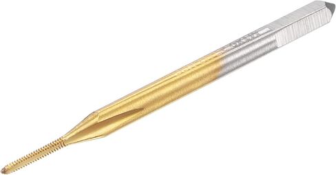 صنبور خيط متري M1 × 0.25، كوبالت HSS مطلي بالتيتانيوم (فولاذ عالي السرعة) 3 مزامير مستقيمة، أداة إصلاح صغيرة لولبية صغيرة للساعات والساعات in Saudi Arabia