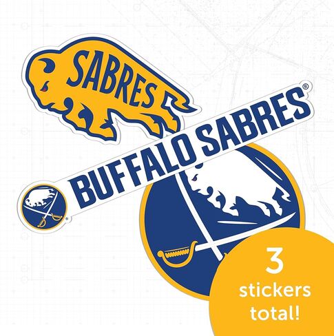 Desert Cactus Buffalo Sabres Sticker NHL Team National Hockey League Vinyl Decal Laptop Water Bottle Car Scrapbook (Type 5-1) in Saudi Arabia