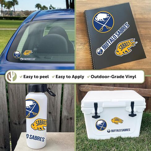 Desert Cactus Buffalo Sabres Sticker NHL Team National Hockey League Vinyl Decal Laptop Water Bottle Car Scrapbook (Type 5-1) in Saudi Arabia
