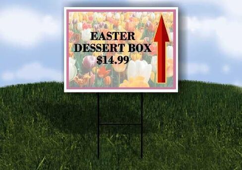 صندوق حلوى عيد الفصح 14.99 دولارًا أمريكيًا زهور الربيع التيوليب لأعلى والسهام على شكل حرف A من جانب واحد مقاس 23 × 23 بوصة. in Saudi Arabia