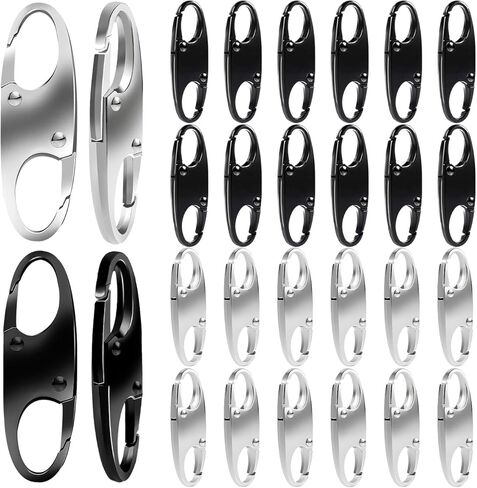 24 Pcs Zipper Clips Anti Theft Dual Opening Design Zipper Locks Small S Carabiner Clip Theft Clasp for Backpack Purse Luggage Suitcase in Saudi Arabia