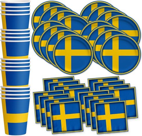 Japan Flag Birthday Party Supplies Set Plates Napkins Cups Tableware Kit for 16 in Saudi Arabia