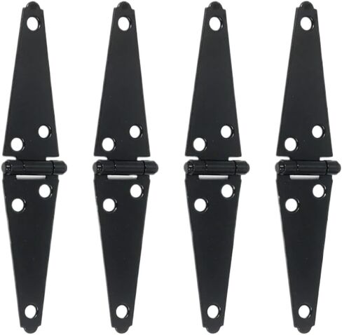 2 قطعة مفصلات حزام الثقيلة مفصلات بوابة باب السقيفة السوداء مع مسامير لباب خزانة بوابة الخشب للسياج (296 مللي متر) in Kuwait