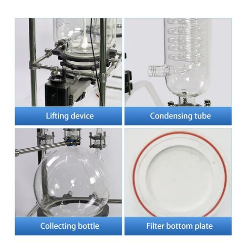 HNZXIB 50L/20L Laboratory Crystallization Reactor Jacketed Glass Reactor in Kuwait