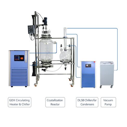 HNZXIB 50L/20L Laboratory Crystallization Reactor Jacketed Glass Reactor in Kuwait