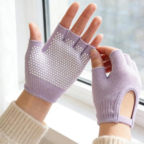 Women Yoga Gloves Cotton Fitness Half Finger Gloves Breathable Outdoor Cycling Pilates Sports in Saudi Arabia