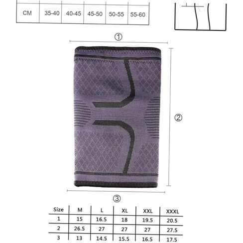 Didiseaon Breathable Silicone Knee Pads for Sports Elastic Knitted Knee Protector Comfortable Non-slip Design for Running Cycling and More Grey Xxl in Saudi Arabia