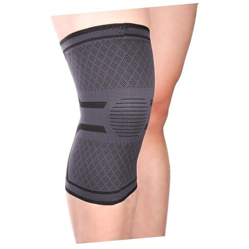 Didiseaon Breathable Silicone Knee Pads for Sports Elastic Knitted Knee Protector Comfortable Non-slip Design for Running Cycling and More Grey Xxl in Saudi Arabia