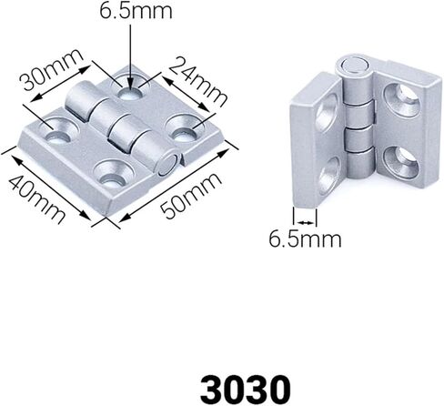 2020 3030 4040 Zinc Alloy Hinge for Aluminum Profile Extrusion 8Pcs(3030-Sliver) in Saudi Arabia