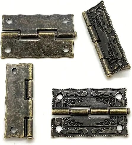 Retro Decorative Cabinet Buckle Mini Hinges and Corner Protectors with Screws 22Pcs in Saudi Arabia
