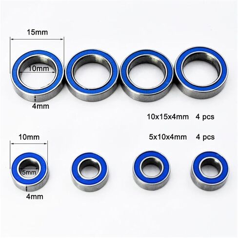 Rubber Sealed Kit 5x10x4mm 10x15x4mm MR105 6700 2RS Bearing 8Pcs in Kuwait