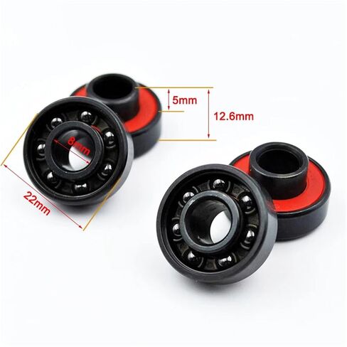 608 2RS محمل كروي سيراميك أسود 8 * 22 * ​​7 ملم رولر مدمج بفواصل 8 قطع in Kuwait