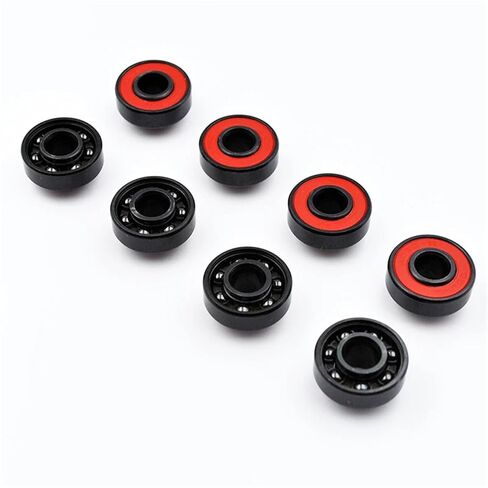 608 2RS محمل كروي سيراميك أسود 8 * 22 * ​​7 ملم رولر مدمج بفواصل 8 قطع in Kuwait